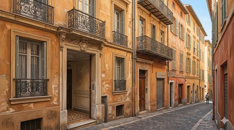 Immeuble ancien &agrave; Nice avec installation &eacute;lectrique v&eacute;tuste